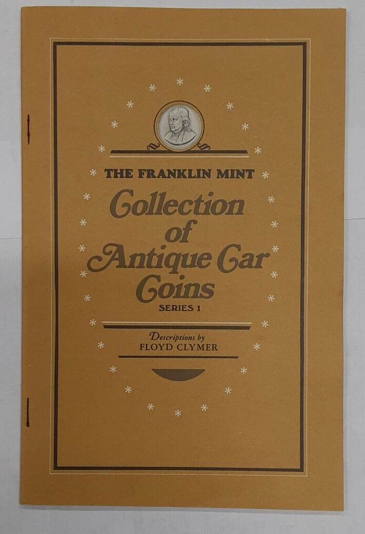 Exonumia Bronze Franklin Mint Antique Car Coin Collection 25 Coin