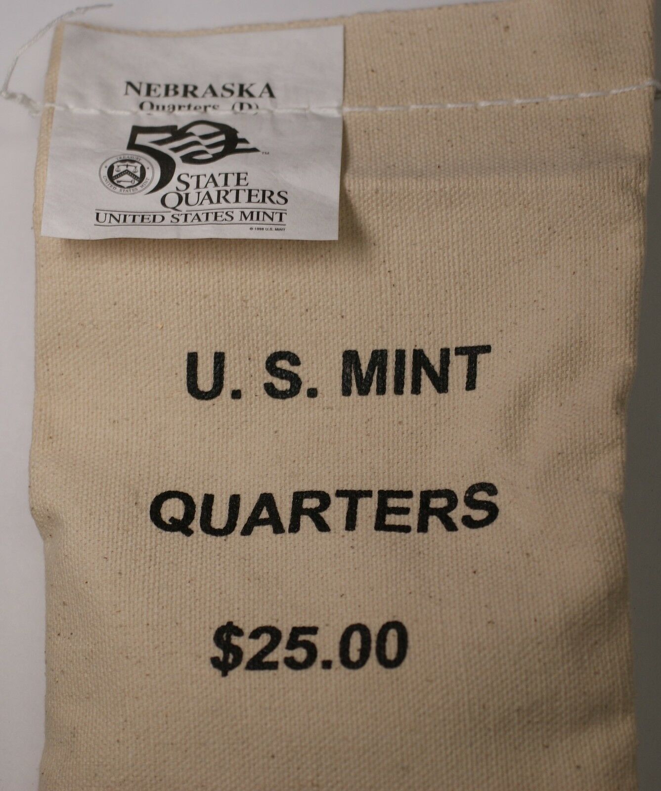 2006 Nebraska $25 100 UNC coins D State Quarter Original Mint Sewn Bag 