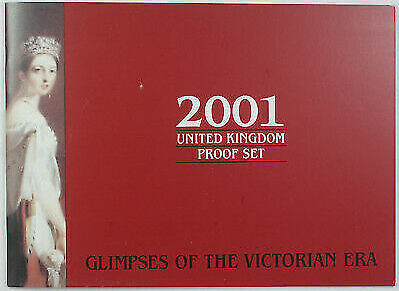 2001 Royal Mint Blue Box United Kingdom Proof Coin Collection 10 Coin Set w  COA 10 Gem Proof Coins and a Mint Token