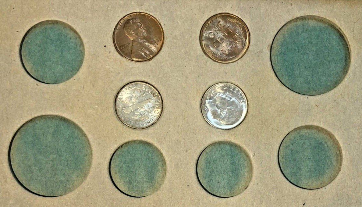 1955 US Double Mint Set-22 Toned Uncirculated Coins OGP