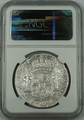 8 Reales 1808 Lima JP Peru Silver Coin NGC UNC Details Charles IV