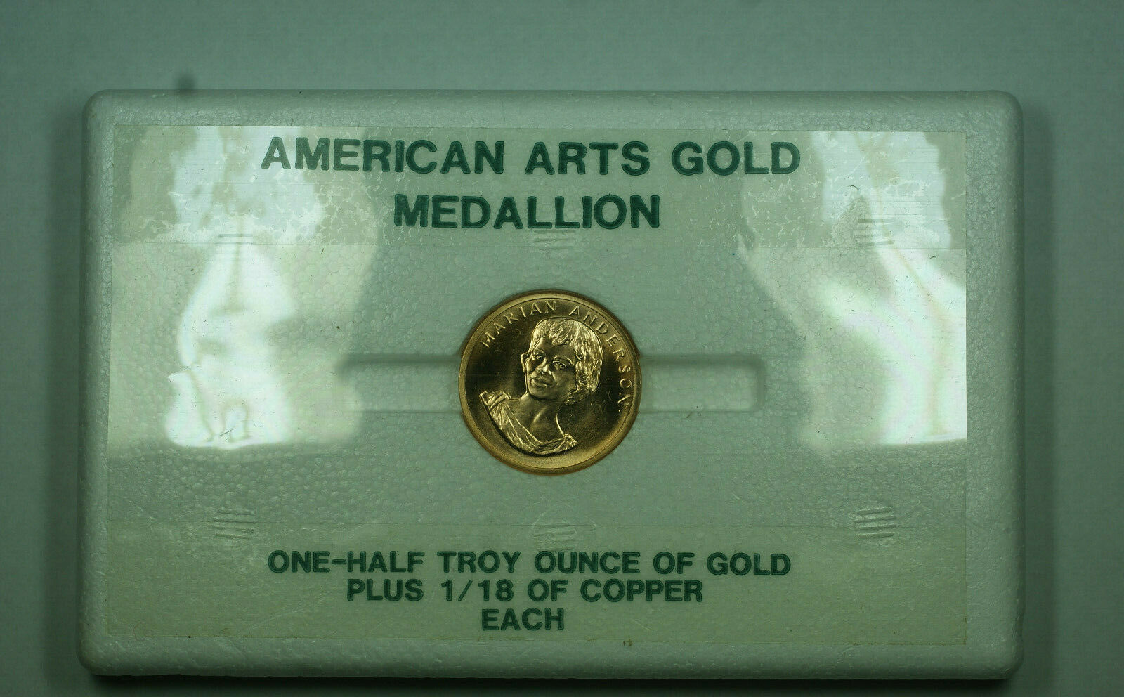 USA American Arts Gold Medallion Marian Anderson 1 2 Oz Gold