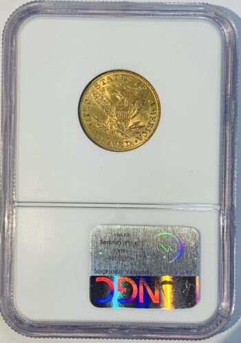 $5 Gold Liberty Head Half Eagle 1900 NGC MS 62 | MA-Shops