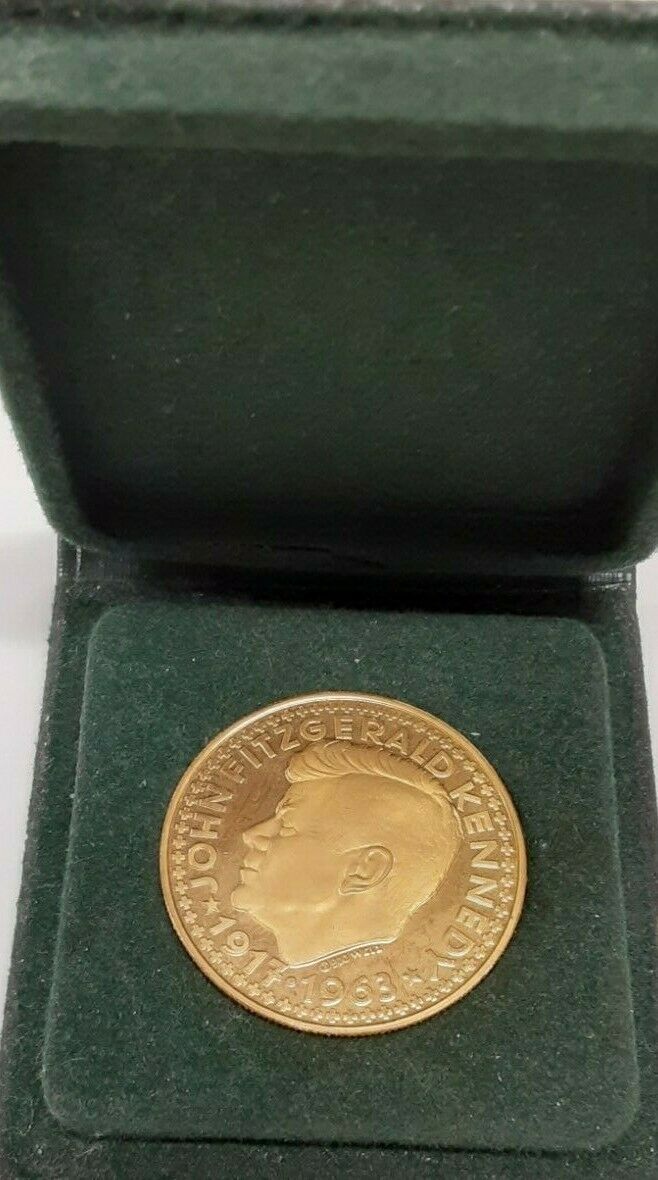 Exonumia Medal 1963 Gold Presidential Memorial John Kennedy 20.1