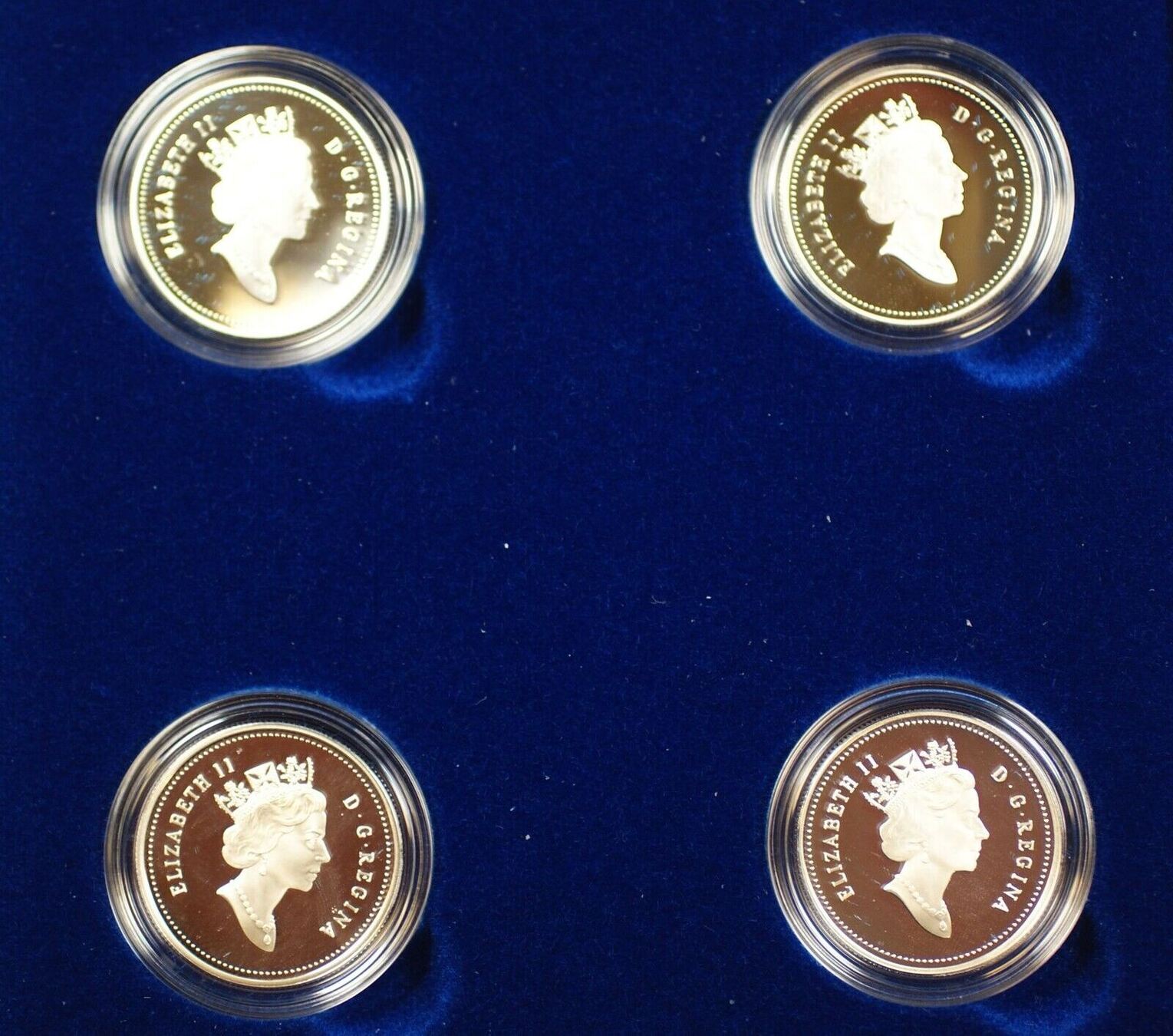 Kanada 50 Cent 1998 Canada Sterling Silver 4 Coin Set Ocean Giants
