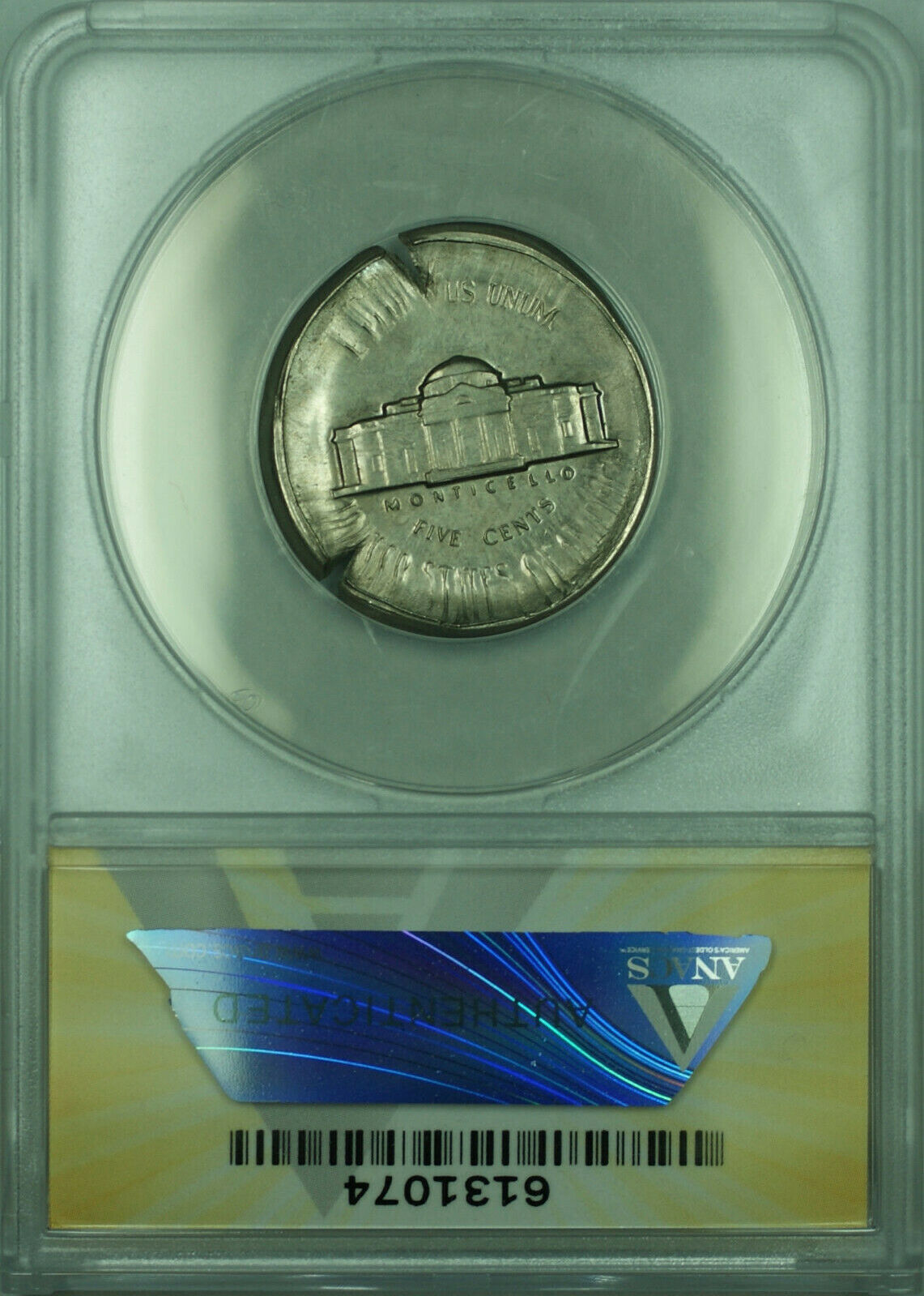 USA Jefferson Nickel ND *BROADSTRUCK DBL PARTIAL BROCKAGE