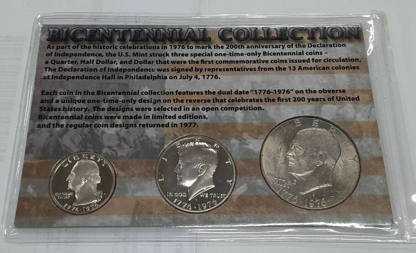 USA 1976 Bicentennial 3 Coin Uncirculated Set in First