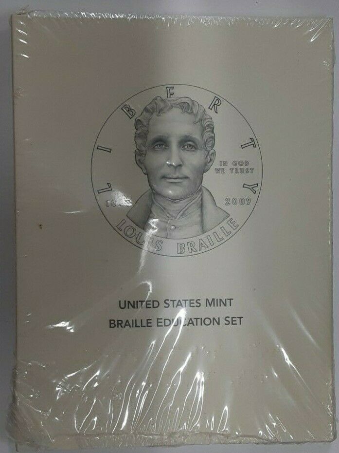 2009 Louis Braille Bicentennial Uncirculated Silver Dollar