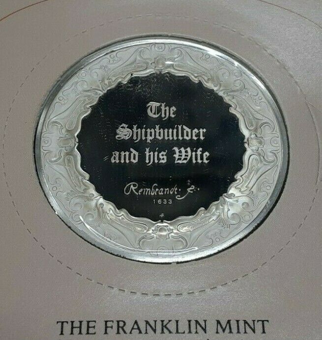 ExonumiaMedals Franklin Mint Genius/Rembrandt PR .925 Silver Medal