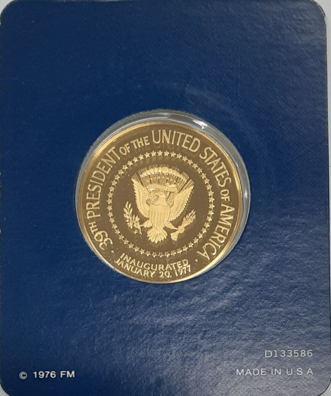 Gold presidential inaugural 2025 medal jimmy carter