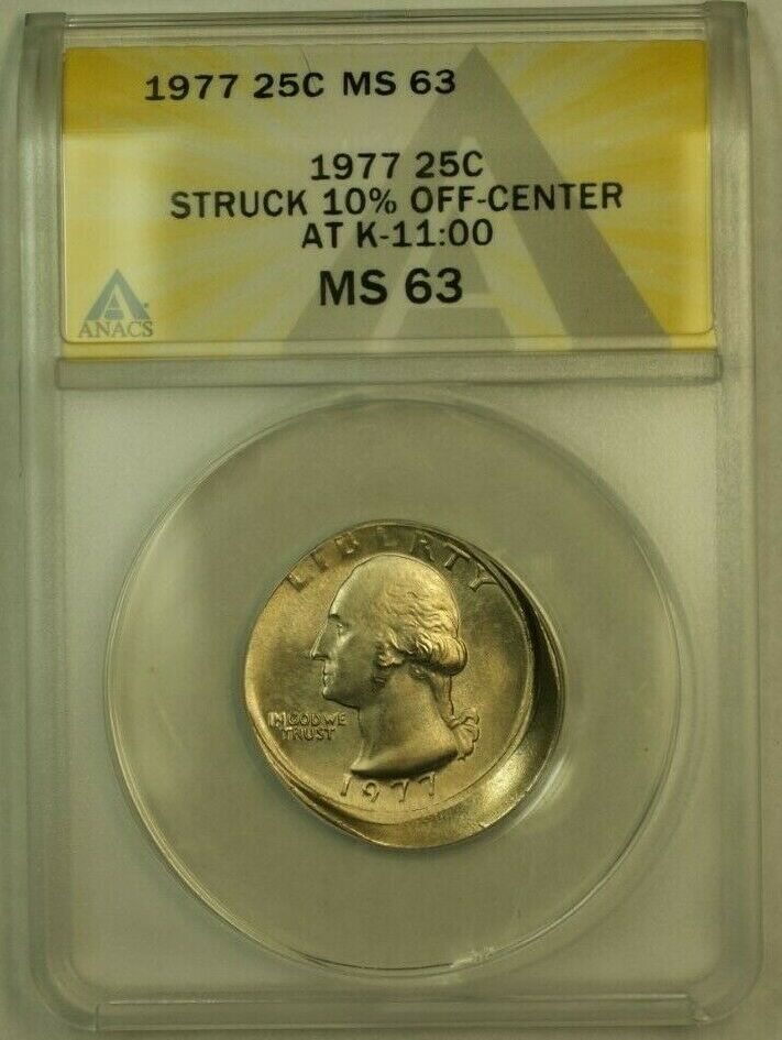 USA Washington Quarter 1977 25c Mint Error Struck 10% Off
