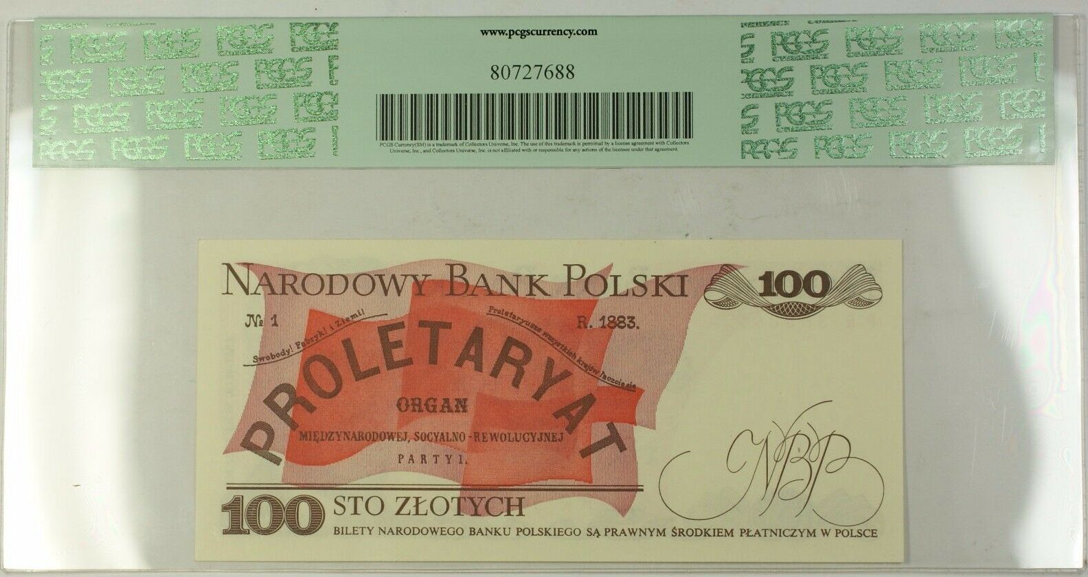 100 Zlotych 1.12.1988 1986-88 Poland Bank Note SCWPM#143e PCGS