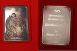 Exonumia Norman Rockwell Slumbering Santa Christmas Ingot One Troy Ounce Silver -