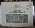 Banknoten 1890 $ BEP Souvenir Card 1990 DCSE Back $10 TN Visitors Center Cancelled B-139 -