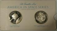 Exonumia Sterling America in Space Series: OAO III & TRANSIT Silver Proof Medals in Card -
