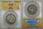 USA Half Dollar Barber Silver ANACS GD-6 Details, Cleaned Coin -