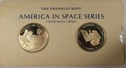 Exonumia Sterling America in Space Series: Apollo XVII & NIMBUS V Silver Proof Medals -