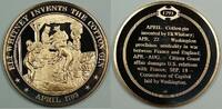 Exonumia Bronze History of the U.S. Eli Whitney Invents the Cotton Gin Proof Medal -