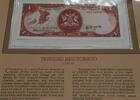 Banknoten 1 Dollar ND Trinidad & Tobago Banknote Crisp Uncirculated in Stamped Info Card -
