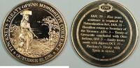 Exonumia Bronze History of the U.S. Pinckney's Treaty Opens Mississippi Proof Medal -