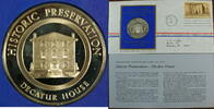 Exonumia Medal Preservation Decatur House Commemorative Silver -