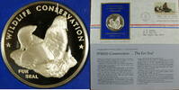 Exonumia Medal Wildlife Conservation Commemorative Proof Silver -
