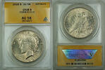 USA Dollar Peace Silver Coin $1 ANACS AU-58 Details Lightly Scratched GK -