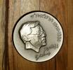 Exonumia Medal Israel Ze'ev Jabotinsky Commem Large Silver Uncirculated Olive Wood -