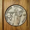 Exonumia Medal Israel Little Shepherdess Kalaniot Silver Uncirculated Olive Wood -