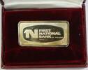 Exonumia Sterling Franklin Mint 1000 Grain Silver Ingot, 1st National Bank of Toledo OH -