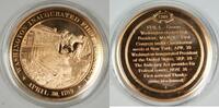 Exonumia Bronze Proof Medal Washington Inaugurated First President April 30 1789 -