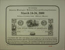 Briefmarken 2000 March 28th Spring Washington Baltimore Coin & Currency Show Souvenir Card -