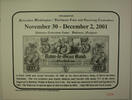 Briefmarken November 11th Fall Washington Baltimore Coin & Currency Show Souvenir Card -