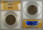USA Large Cent Braided Hair 1c Coin ANACS EF-45 PRX -