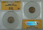 USA Dime 1909-D Barber Silver 10c, ANACS VF-20 Details, Corroded - Cleaned -