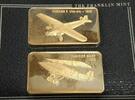 Exonumia Bronze Jane's Medallic Register Great Aircraft Ingots on Card/1928 Fokker F.VIIb -