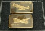 Exonumia Bronze Jane's Medallic Register Great Aircraft Ingots on Card/1935 Douglas DC-3 -