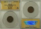USA Indian Head Cent 1c Penny ANACS AU-50 Details Corroded Type 1 Feather to IC -
