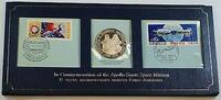 Exonumia Medal Franklin Mint Partners in Space Commemorative Set w/ Silver and Stamps -