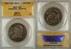 USA Capped Bust Silver Half 50c Coin ANACS GD-6 Details Damaged Graffiti (9) -
