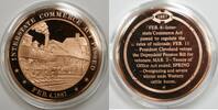 Exonumia Bronze Proof Medal Interstate Commerce Act Passed Febuary 4 -