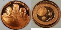 Exonumia Bronze Apollo 14 Medal Third Moonwalk Mitchell Shepard Roosa -