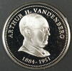 Exonumia Sterling Arthur H. Vandenberg Proof Silver Medal in Franklin Mint Card -