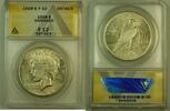 USA Dollar Peace Silver $1 ANACS F-12 Details Damaged (Obverse Very High Grade) -