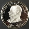 Exonumia Sterling John Quincy Adams Proof Silver Medal in Franklin Mint Card -