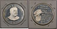 Exonumia Medal Franklin D Roosevelt FDR Proof Silver With Information on the Reverse -