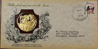 Exonumia Medal Franklin Mint 1oz Silver Walker Pass Over Sierra -