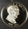 Exonumia Sterling David K.E. Bruce Proof Silver Medal in Franklin Mint Card -
