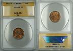 USA Cent 1910-S Lincoln Wheat 1c Coin ANACS MS-65 Gem RB Red-Brown *Scarce Date* ETR -