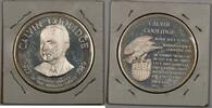 Exonumia Medal Calvin Coolidge Silver 30th President With Information on the Reverse -
